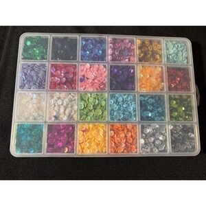 Bulk Rainbow Sequin Kit 24 Colors 6mm Cup Sequins Loose for Sewing Embroidery